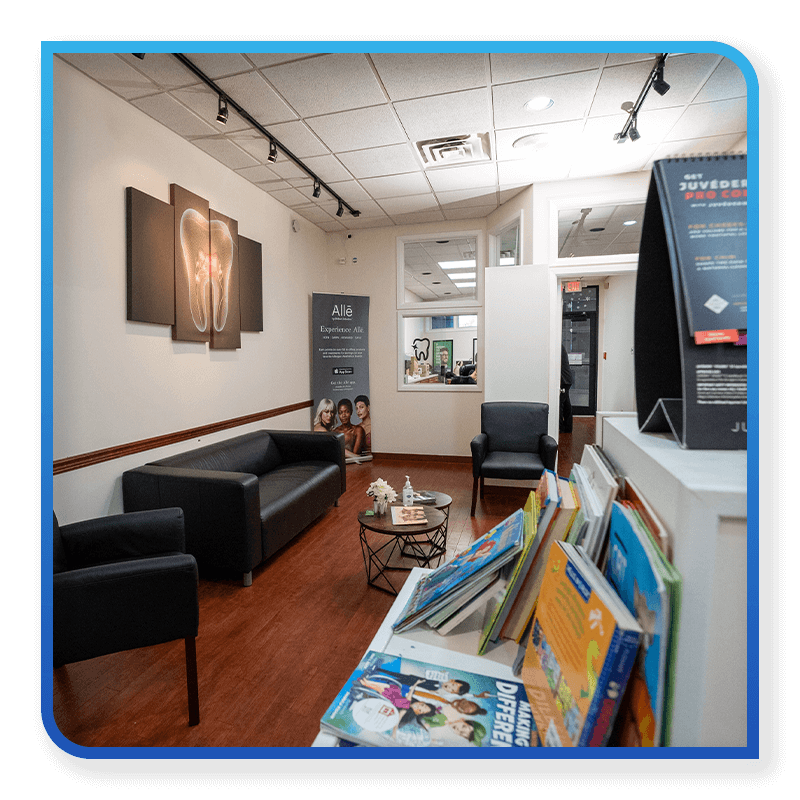 waiting area in dental office